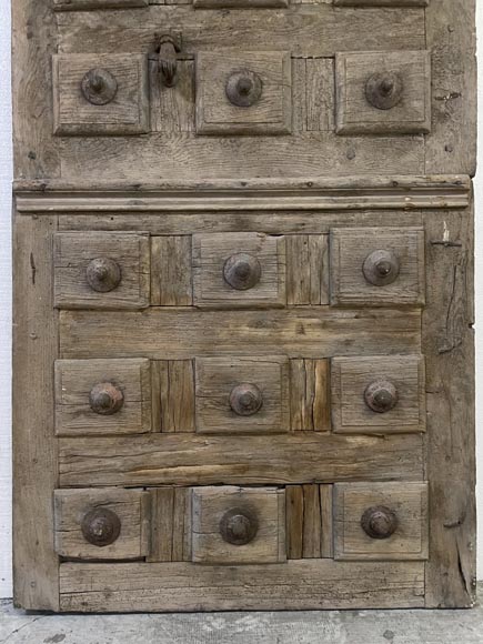 Important antique pine tree door, 18th century-2