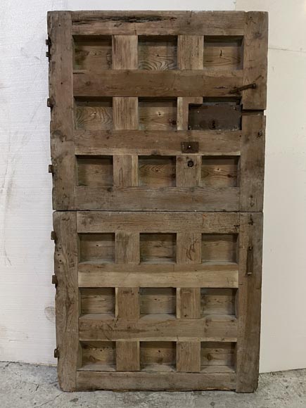 Important antique pine tree door, 18th century-8