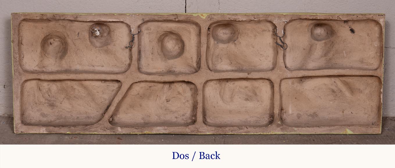 Series of four earthenware bas-reliefs, 