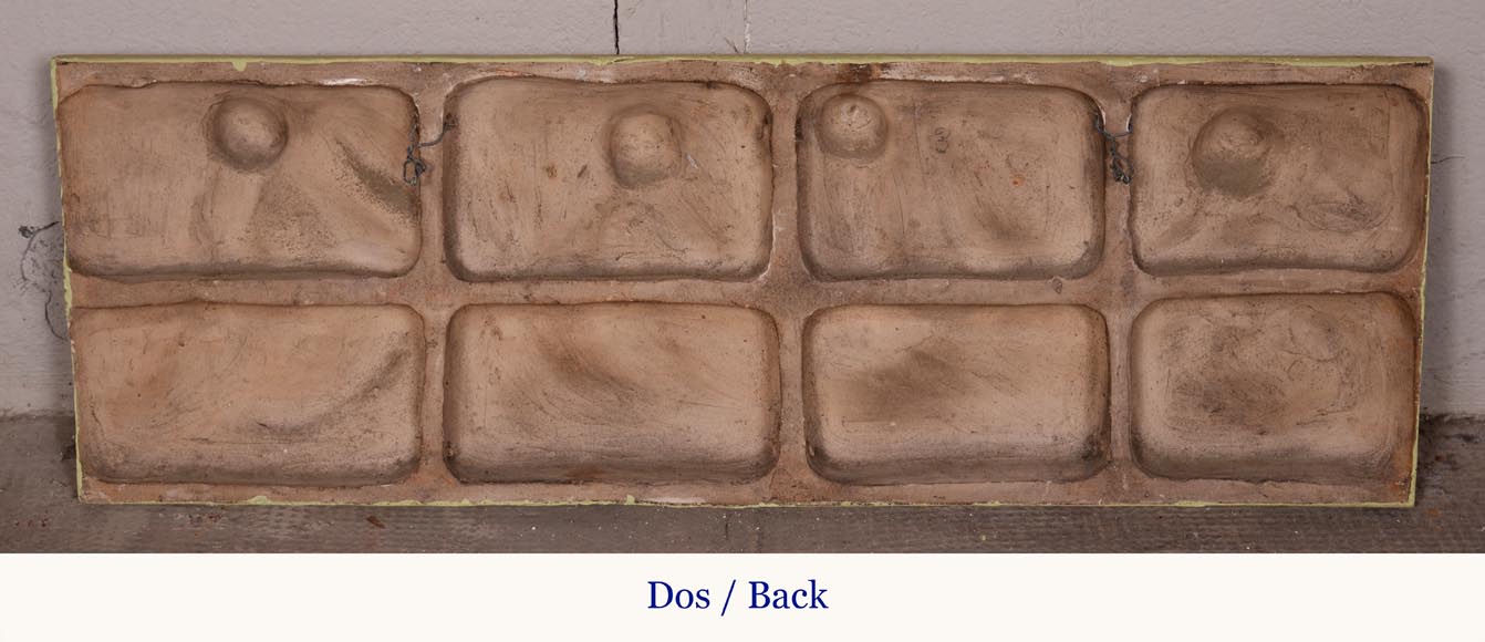 Series of four earthenware bas-reliefs, 