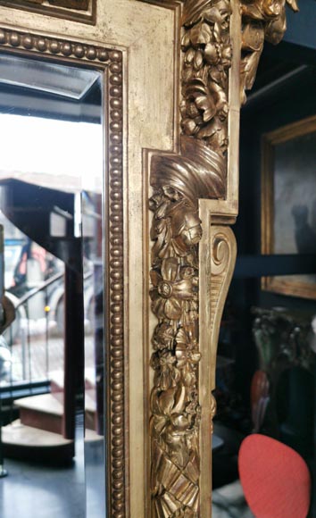 Important Napoleon III trumeau with a rich decoration composed of putti-4