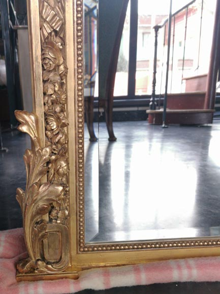 Important Napoleon III trumeau with a rich decoration composed of putti-6