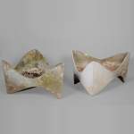 Willy Guhl, Rare pair of tooth planters, circa 1954