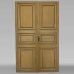 Double paneled door in wood