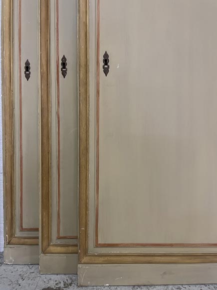 Lot of 6 oak cupboard doors, 18th century-3