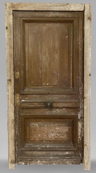 Antique oak door with its frame-0