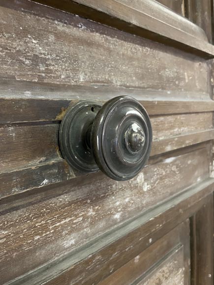 Antique oak door with its frame-5