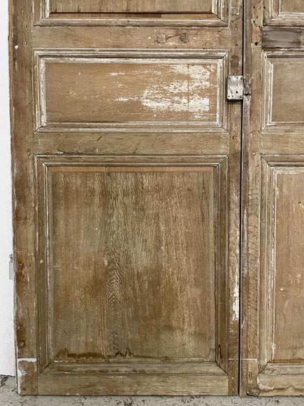 Double paneled door in wood with curved top-7