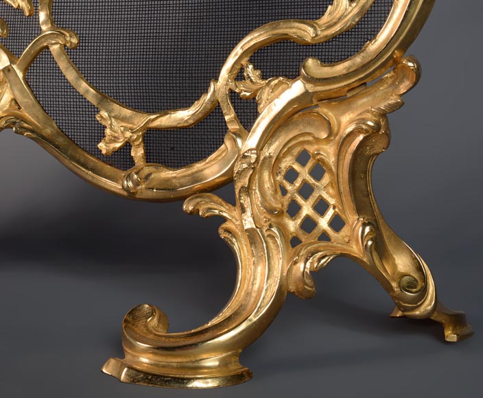 Louis XV style gilt bronze sparkler with musical instruments-7