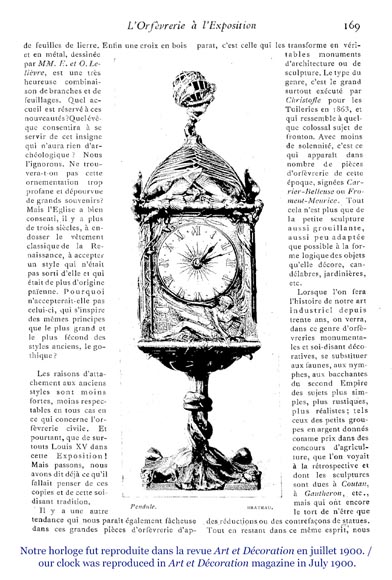 Jules BRATEAU, four-sided clock on a high square base-1