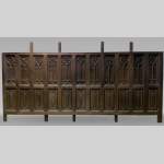 Elements of paneled room foundations in oak in Neo-Gothic style