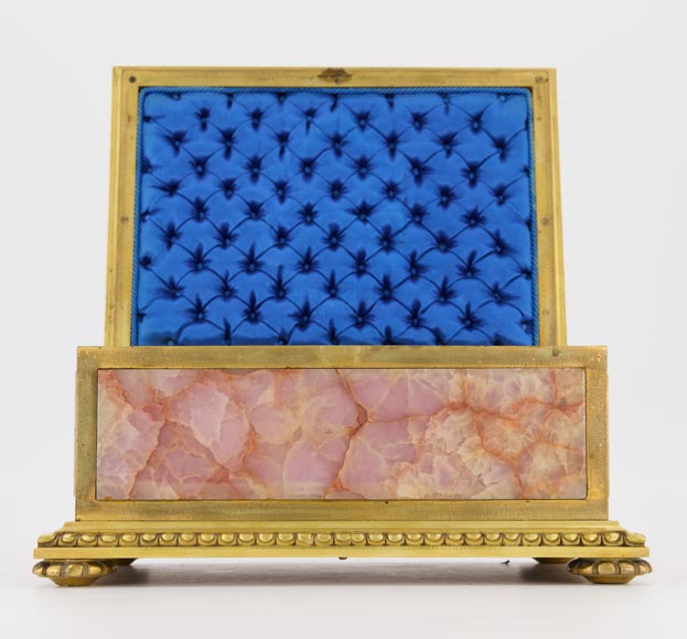 Beautiful Napoleon III small box in pink fluorine and gilt bronze-6
