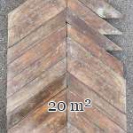 Lot of 20 m² of antique Point de Hongrie oak parquet flooring