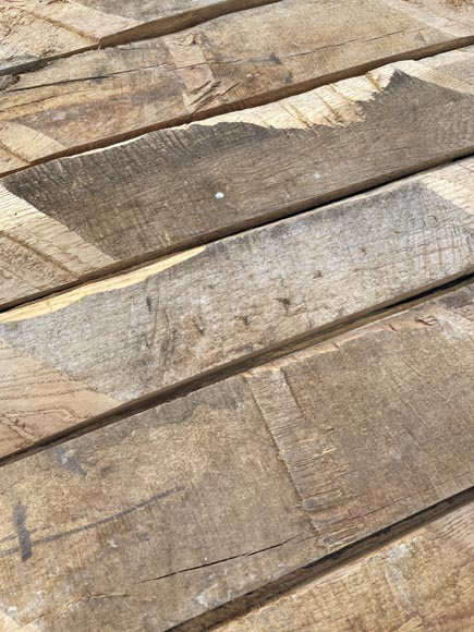 Lot of 20 m² of antique Point de Hongrie oak parquet flooring-6