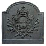 Louis XV style fireback with the coat of arms of France