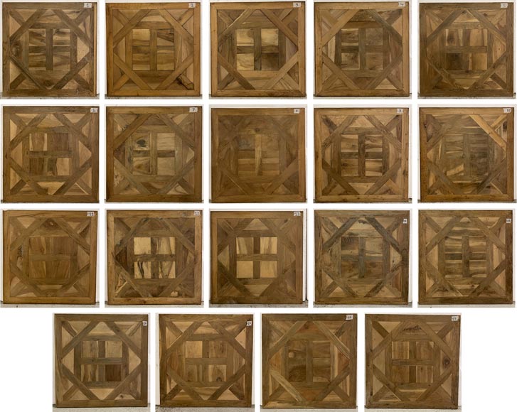 Lot of about 19,5m² of Arenberg parquet flooring, 19th century-3