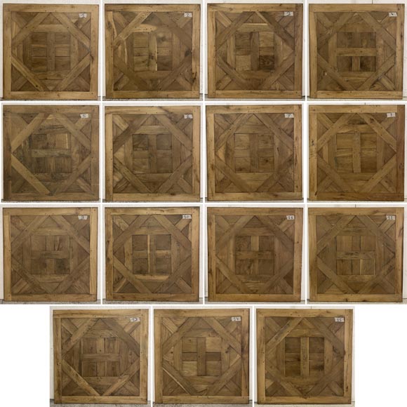 Lot of about 14m² of Arenberg parquet flooring, 19th century-1