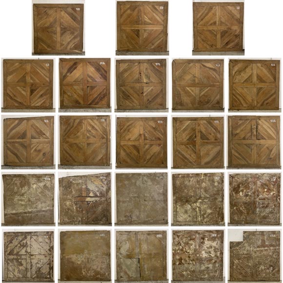 Lot of about 20m² of Soubise parquet flooring, 19th century-7