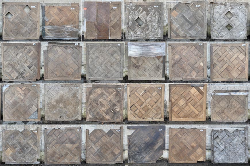 Lot of 45m² of antique Versailles parquet flooring, 18th century-1