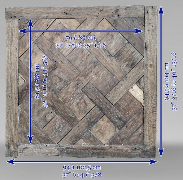 Lot of 45m² of antique Versailles parquet flooring, 18th century-9