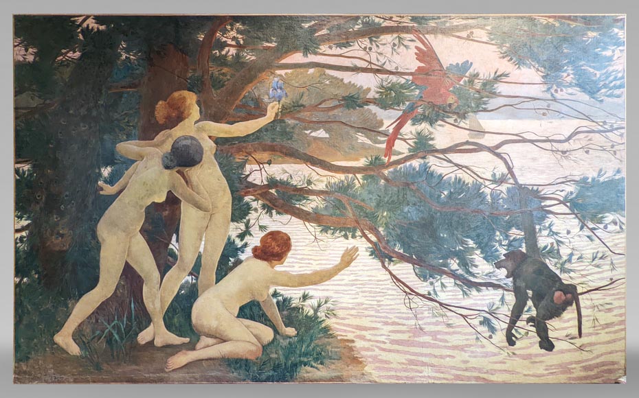 Edmond Anne Antoine TAPISSIER « Les sirènes » Salon of 1896-0