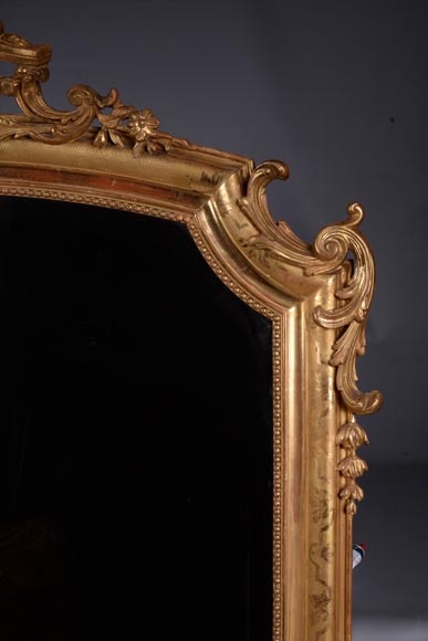 Beautiful Louis XV style trumeau with an open work shell-5