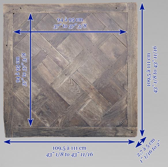 Batch of about 11 m² of 18th century Versailles oak parquet flooring-9