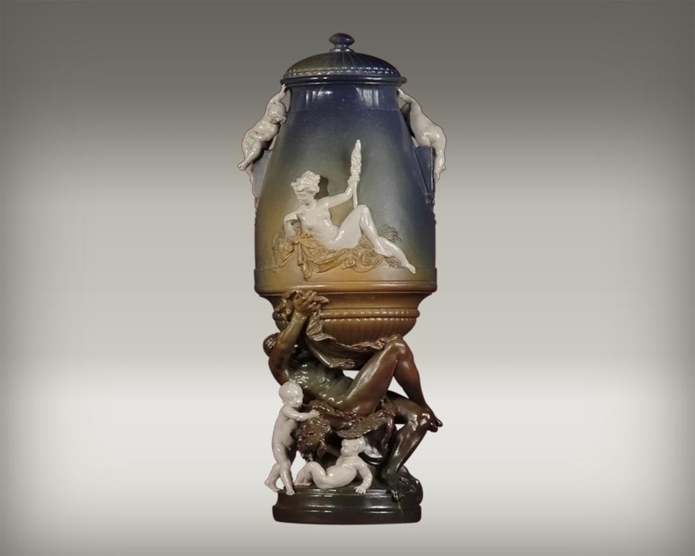 Hercule, rare vase by Carrier-Belleuse.-0