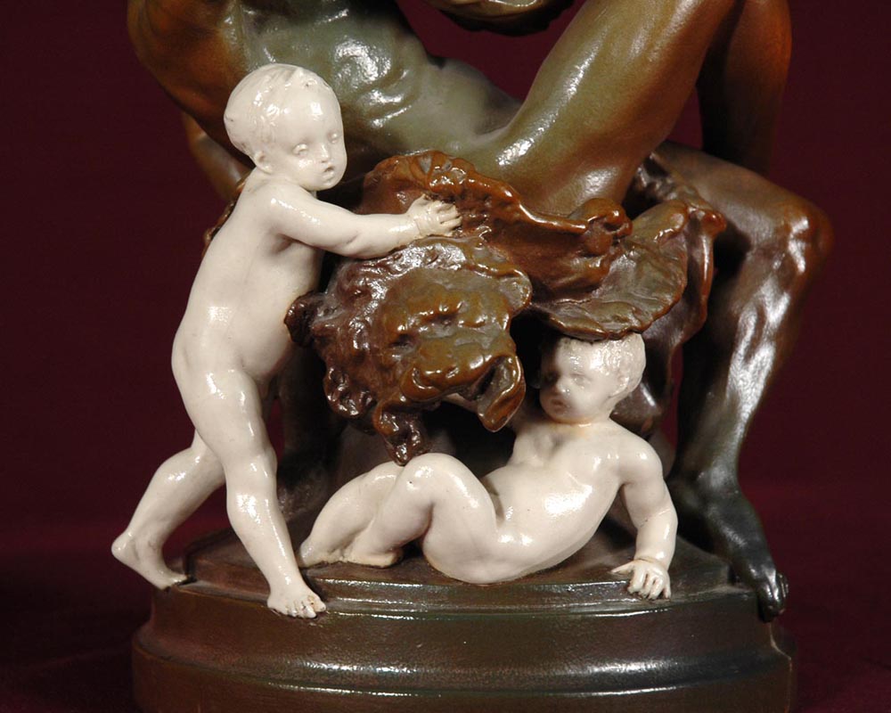 Hercule, rare vase by Carrier-Belleuse.-1