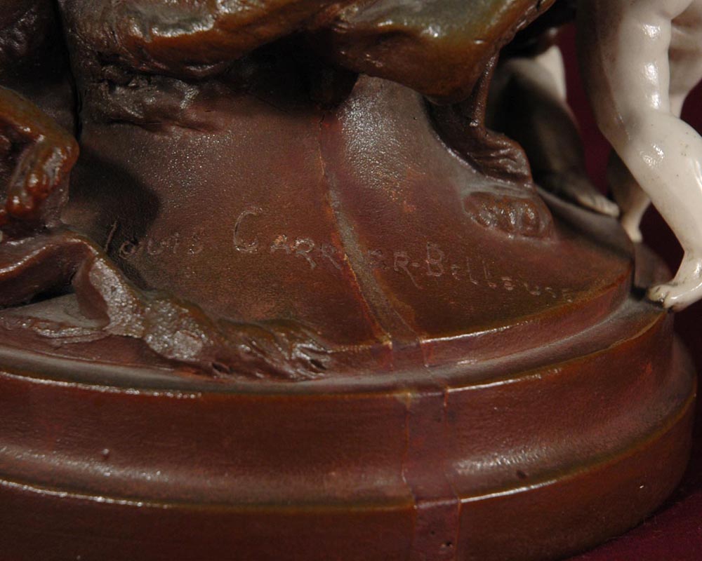 Hercule, rare vase by Carrier-Belleuse.-8