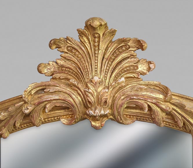 Large Louis XV style trumeau in gilt resin, 20th century-1