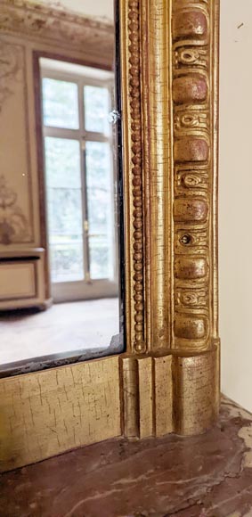 Large Louis XV style trumeau in gilt resin, 20th century-3