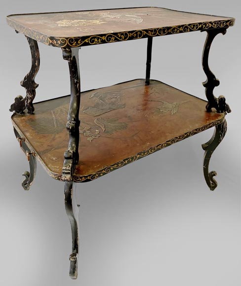 Louis MAJORELLE (attr.to), Tea table with a Vernis Martin decoration, circa 1880-1890-0