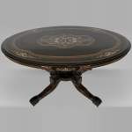 Napoleon III table in wood with a bone marquetery decoration