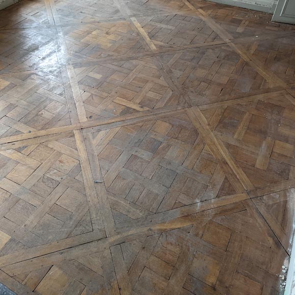 Small surface of 20 m² of 18th century Versailles oak parquet flooring-0