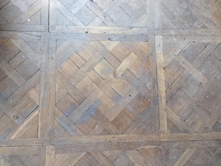 Small surface of 20 m² of 18th century Versailles oak parquet flooring-2