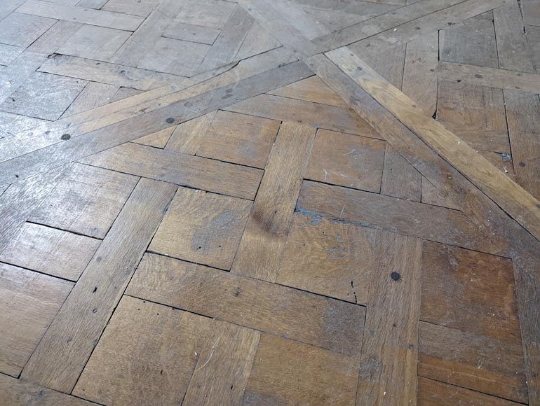 Small surface of 20 m² of 18th century Versailles oak parquet flooring-3
