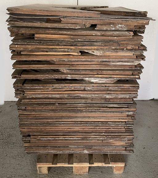 Small surface of 20 m² of 18th century Versailles oak parquet flooring-11