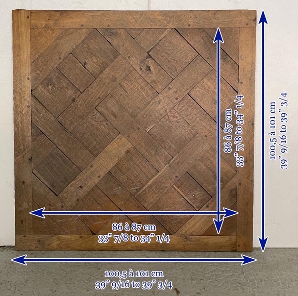 Small surface of 20 m² of 18th century Versailles oak parquet flooring-12