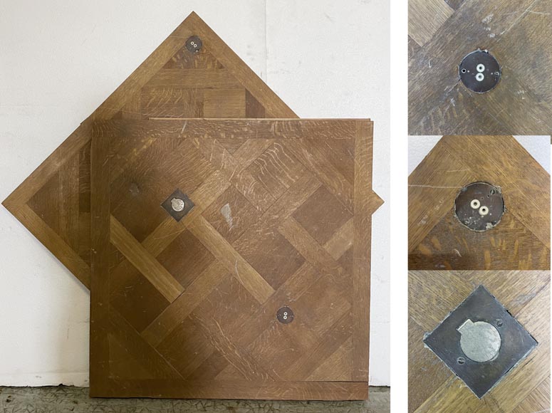 Batch of about 30 m² of 18th century style Versailles oak parquet flooring-6