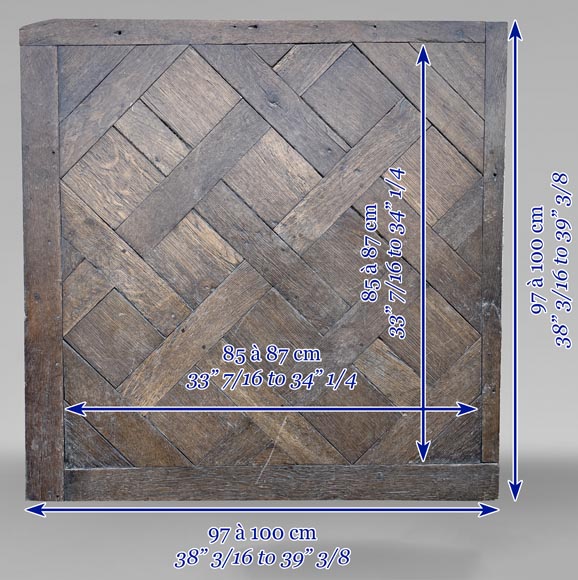 Batch of about 11 m² of 18th century Versailles oak parquet flooring-10
