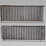 Pair of Gothic style wrought iron radiator railings 