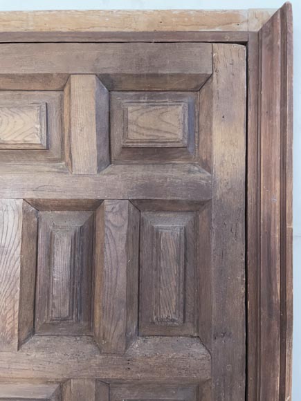 Spannish oak door with frame, 18th century-2