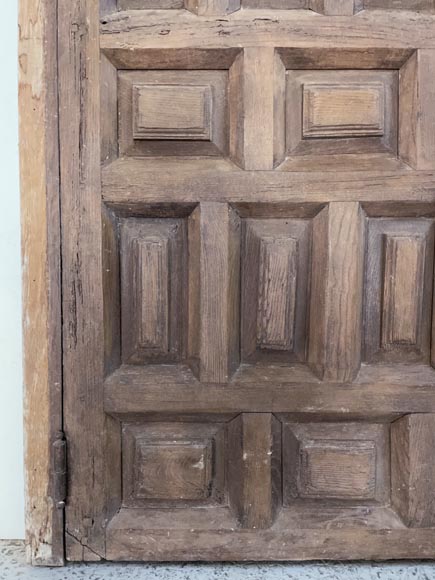 Spannish oak door with frame, 18th century-3