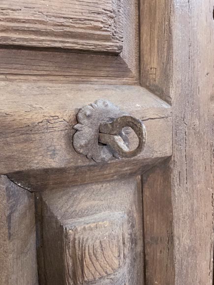 Spannish oak door with frame, 18th century-7