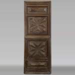 Antique paneled room elemen with sculpted cross motif, 18th century