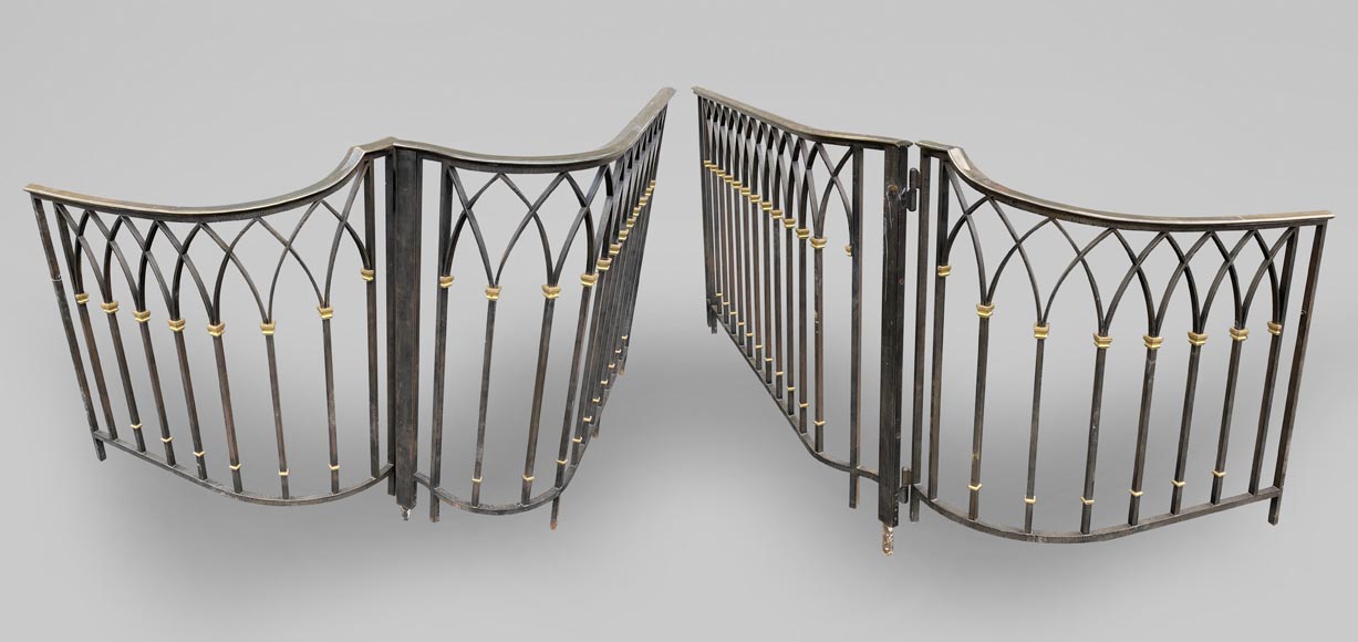 Art Deco wrought iron handrail Architectural elements, staircase, columns