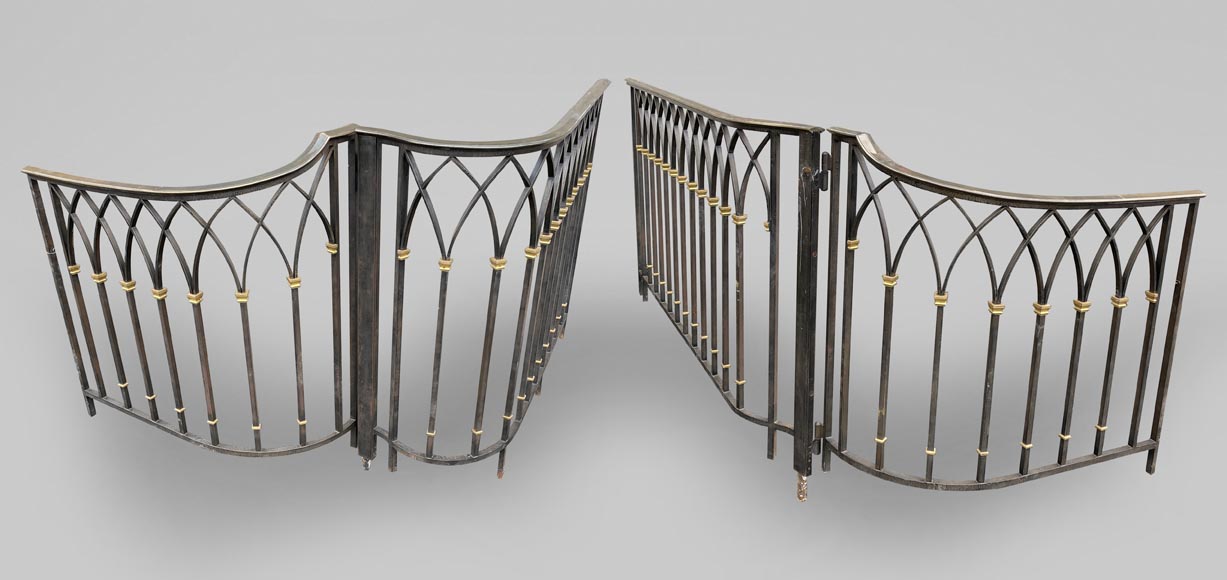 Art Deco wrought iron handrail -0