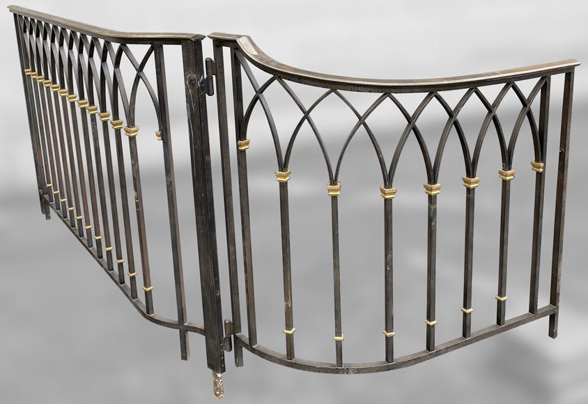 Art Deco wrought iron handrail -1