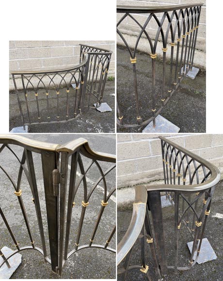 Art Deco wrought iron handrail -6